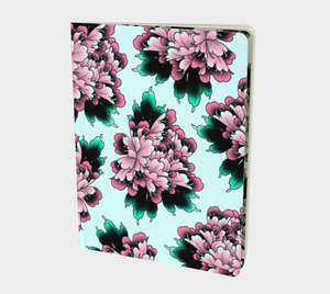 Carnet pivoine bleu | grand