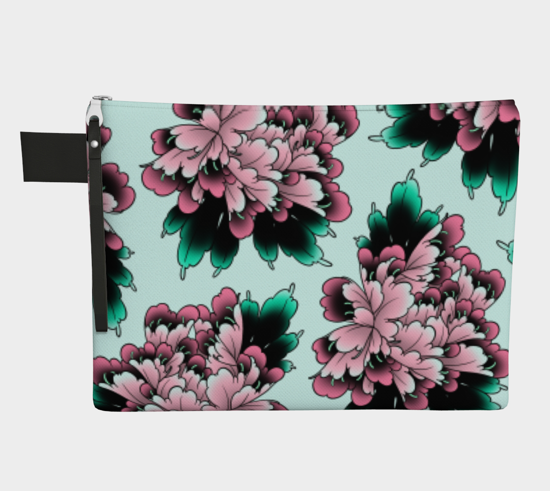 Pochette | pivoine bleu